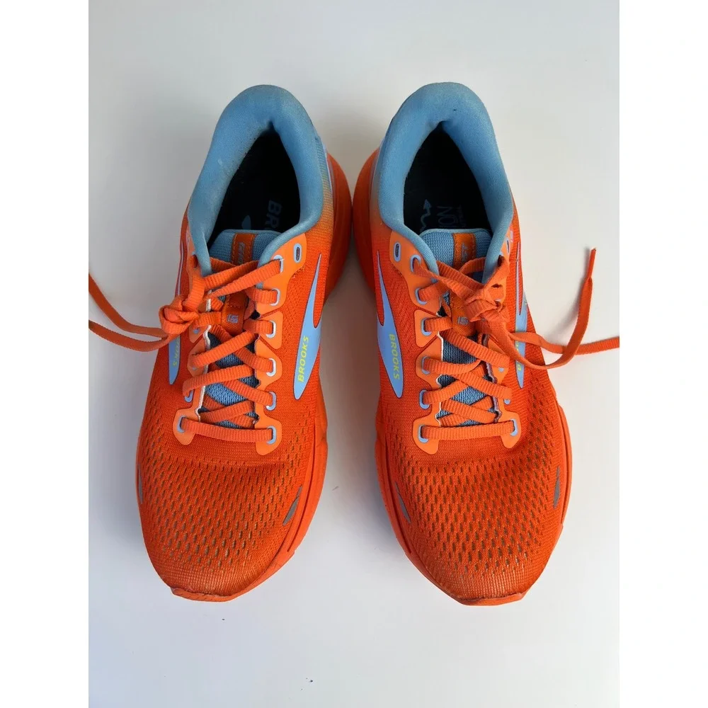 Brooks Ghost 15 Men's US 7 Orange Blue Road Running Walking Shoes Sneakers
